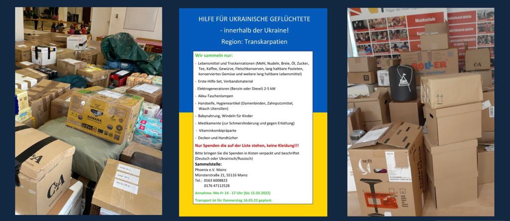 Phoenix Mainzer organsiert Hilfetransport für Ukraine